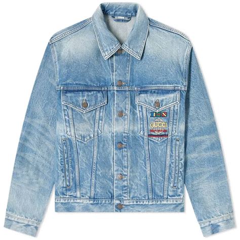 gucci boys denim jacket|Gucci denim jacket men large.